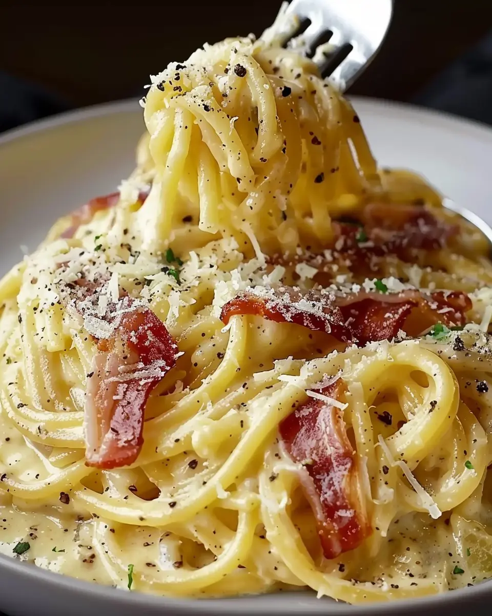 gordon ramsay carbonara with turkey bacon and chicken ham delight