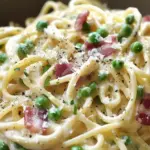 Creamy Bacon and Pea Carbonara