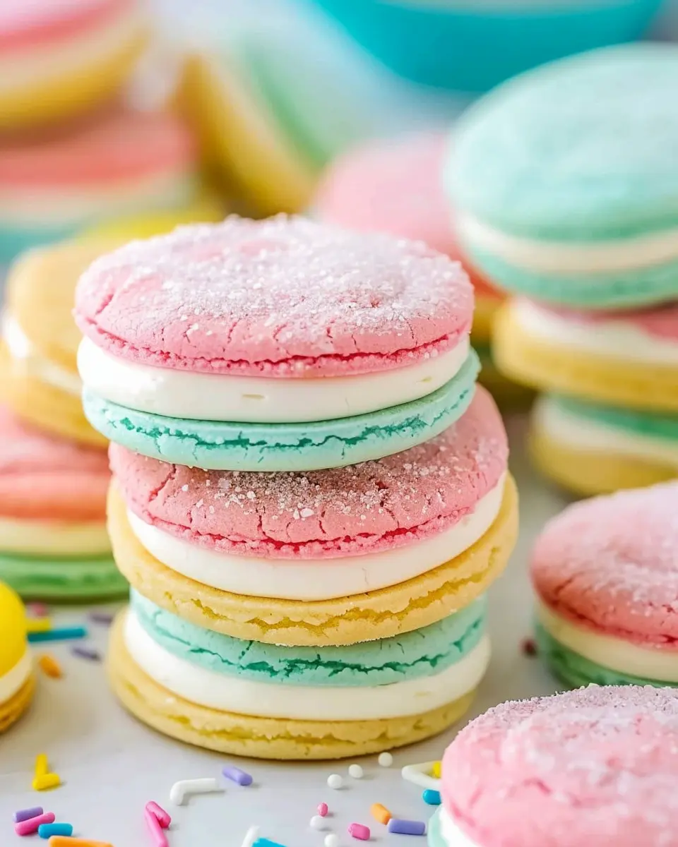 Pastel sugar cookie sandwiches: Easy treats for homemade bliss