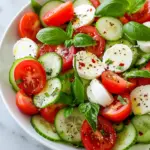 Fresh Cucumber Caprese Salad