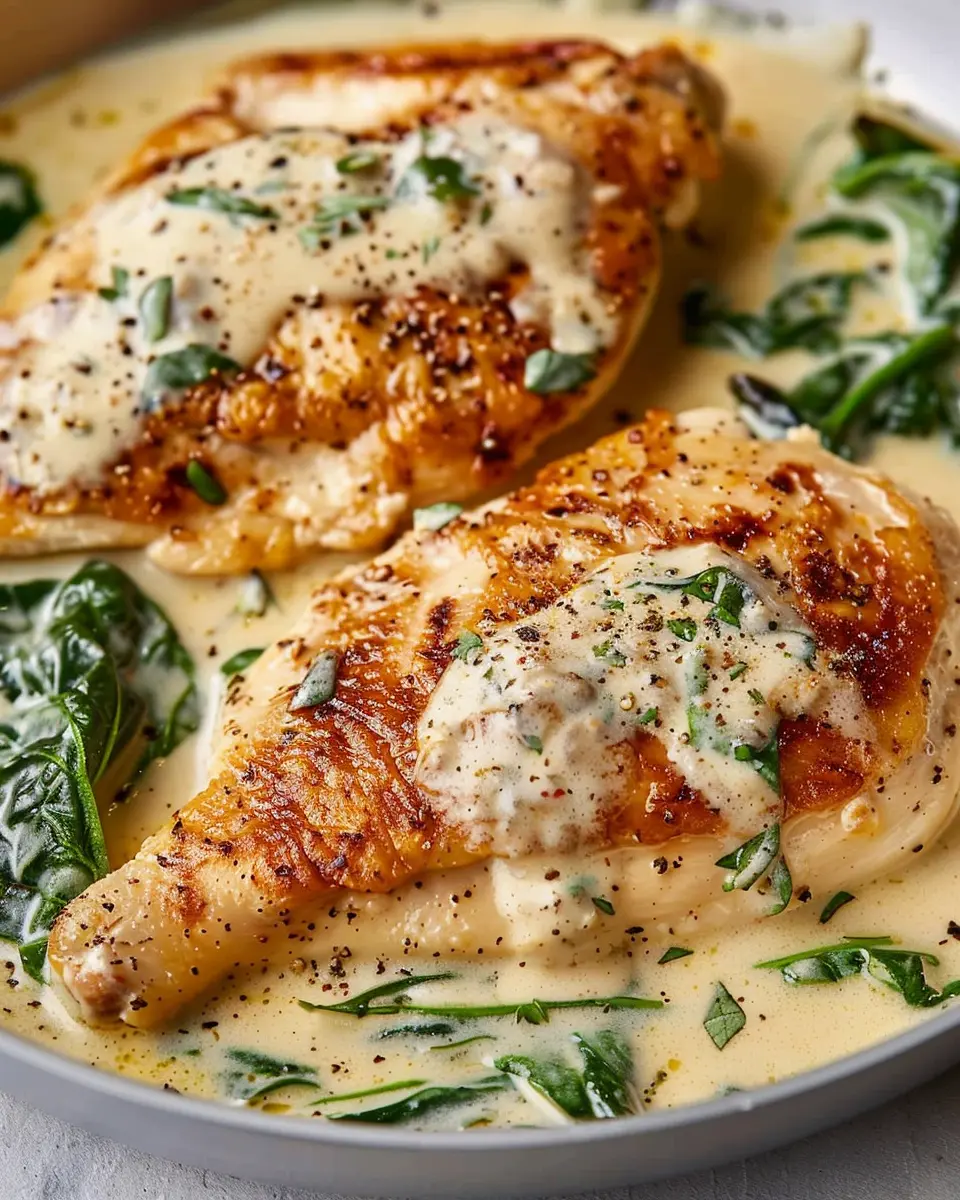 Chicken Florentine: Easy Creamy Dish with Turkey Bacon Delight