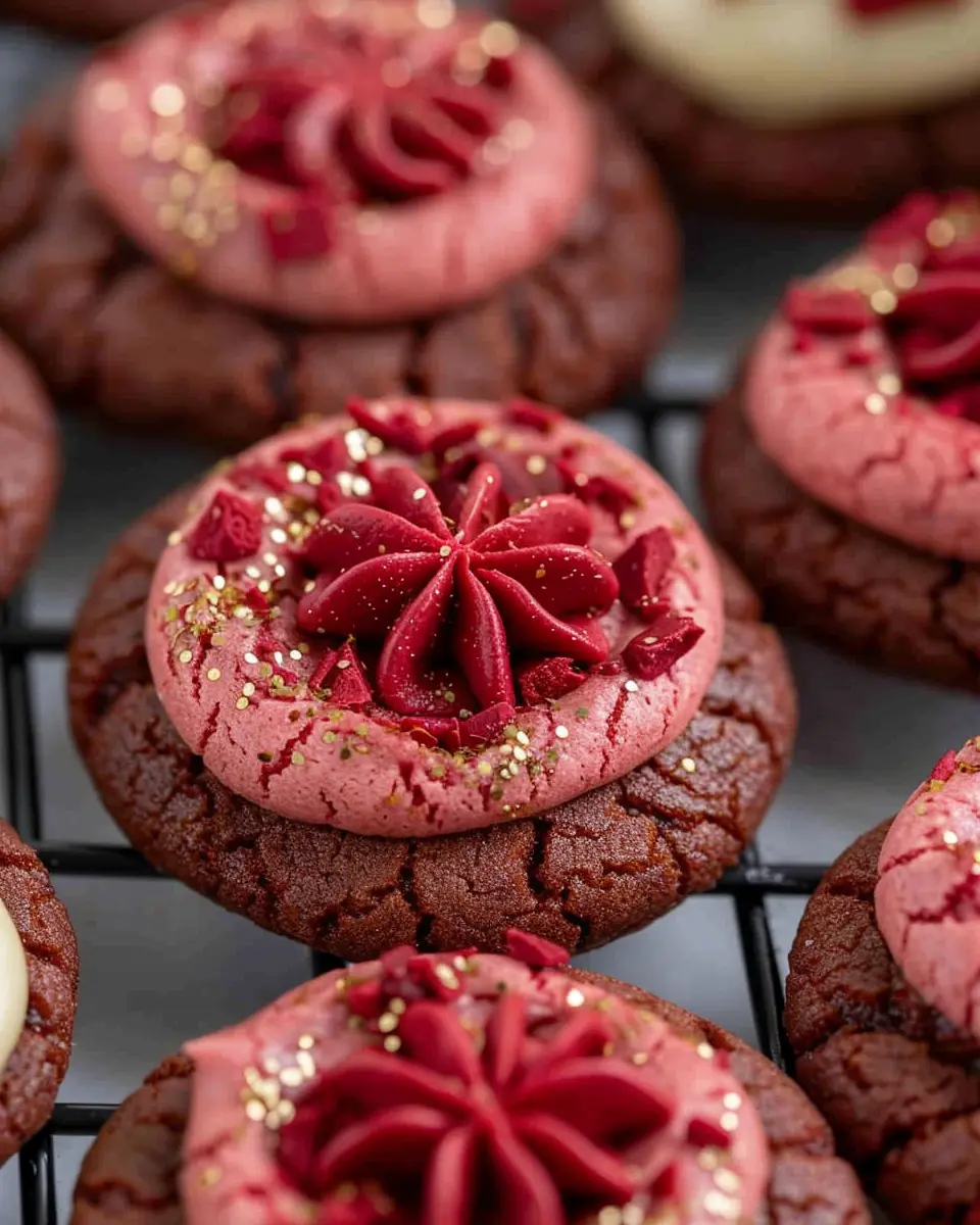 Easy Hershey’s Red Velvet Blossoms Cookies