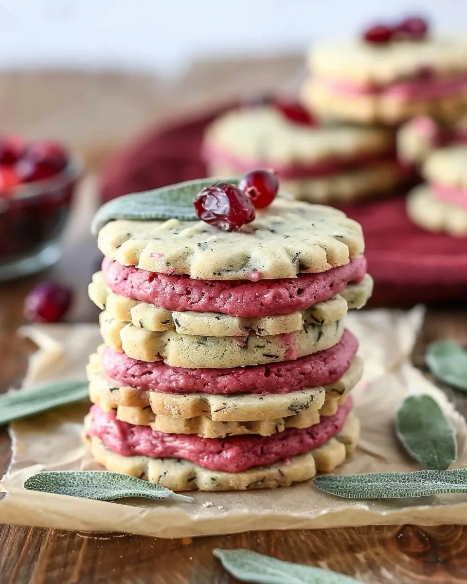 Sage Cookies with Cranberry Buttercream: The Best Festive Treat