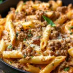 High Protein Creamy Beef Pasta Recipe