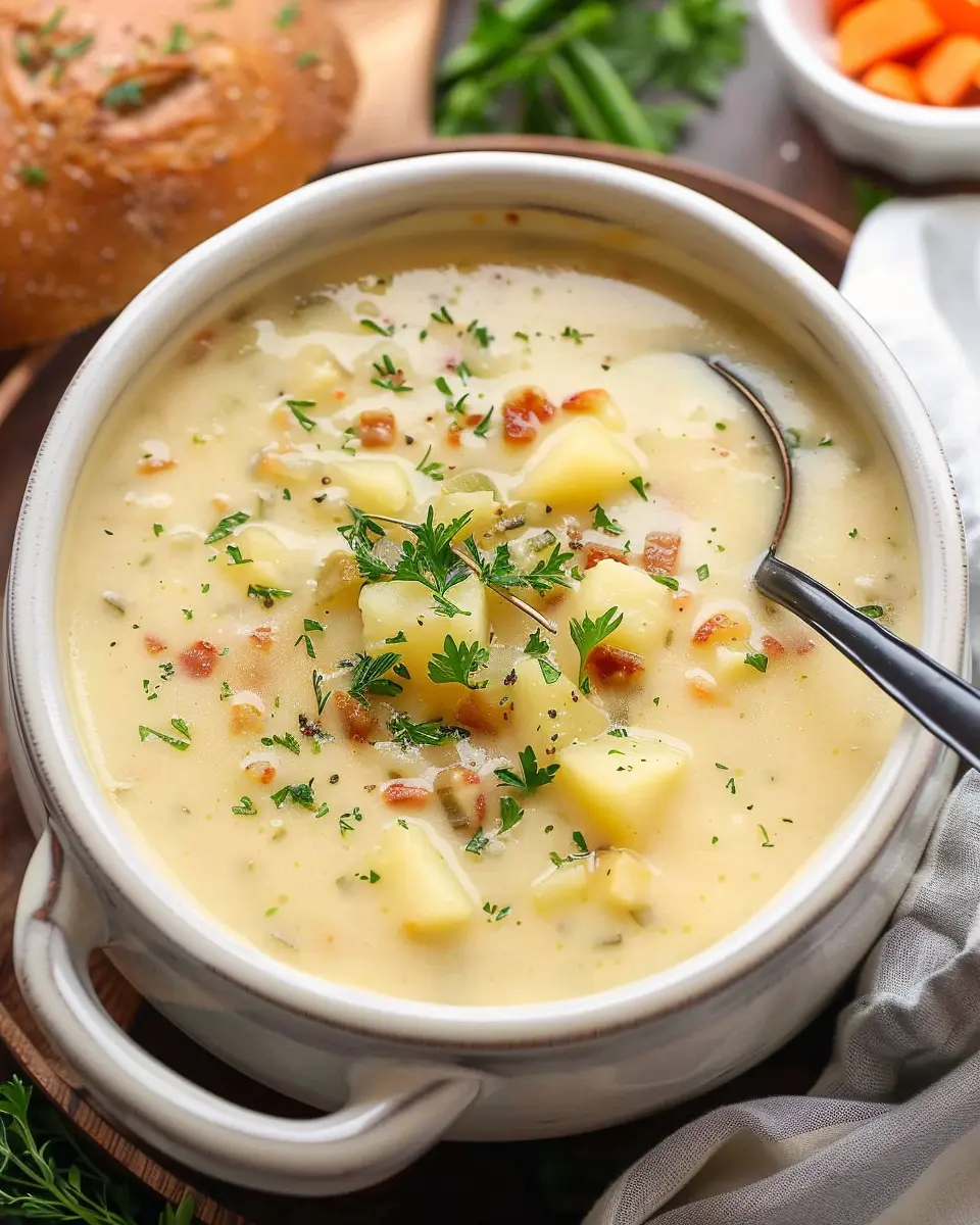 Crockpot Potato Soup: Hearty and Easy with Turkey Bacon and Chicken Ham