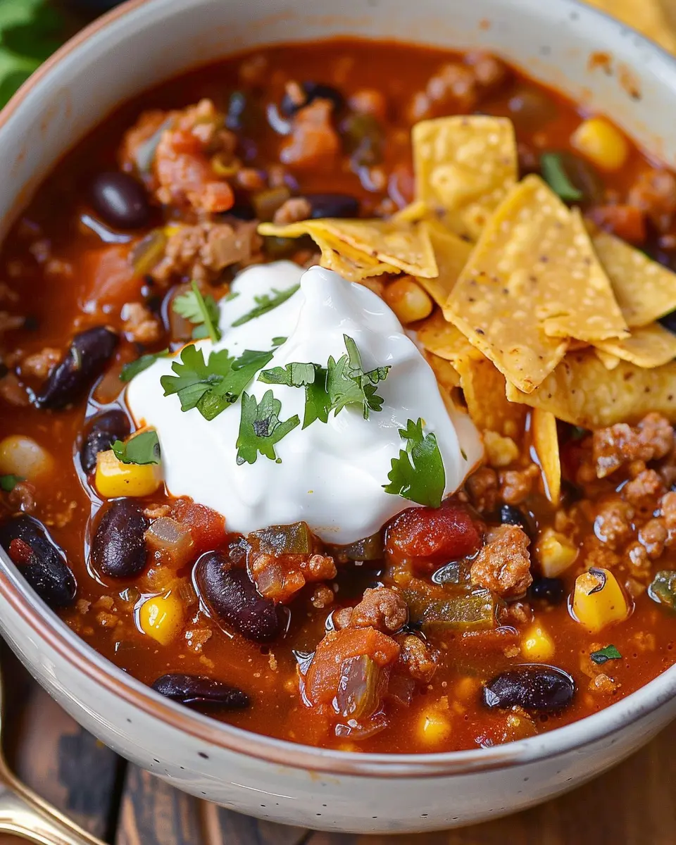 Slow Cooker Taco Soup: Easy Comfort Food with Turkey Bacon