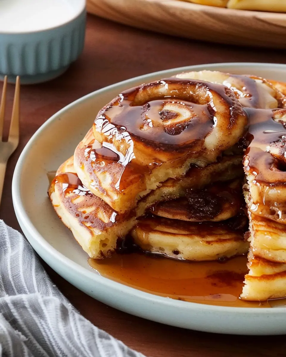 Cinnamon Roll Pancakes: Easy Recipe with Turkey Bacon Delight