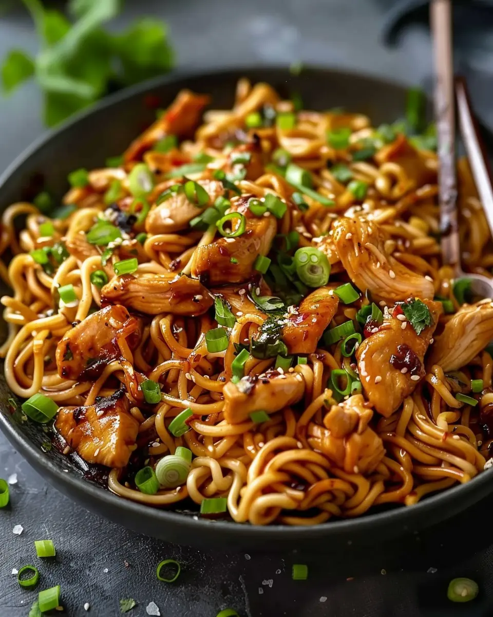 Sticky Garlic Chicken Noodles: Easy and Delicious Weeknight Meal