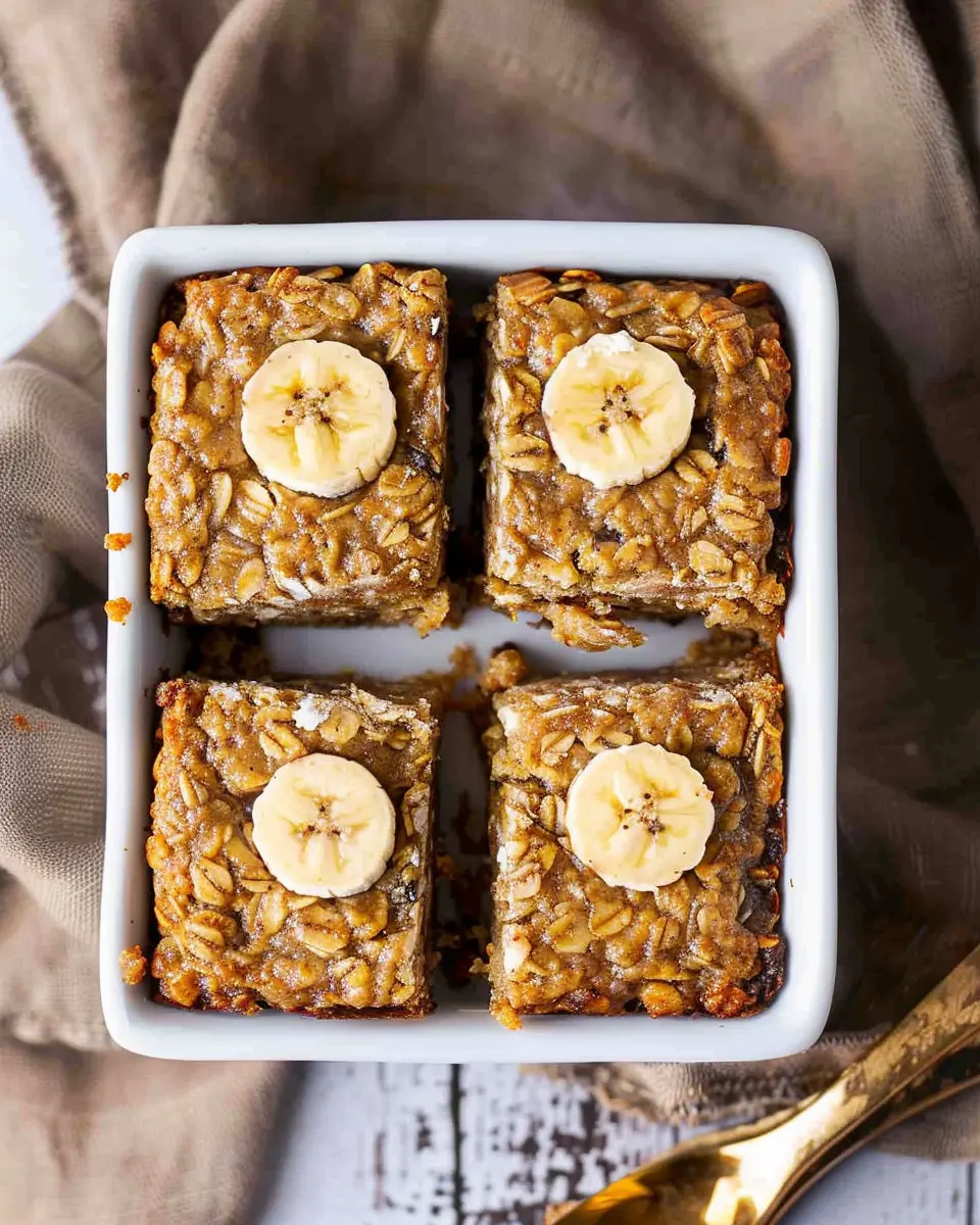 Peanut Butter Banana Oatmeal Breakfast Bars: Easy &amp; Delicious Energy Snack