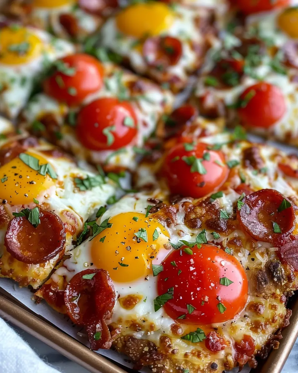 Sheet Pan Breakfast Pizza: Easy Recipe with Turkey Bacon and Chicken Ham