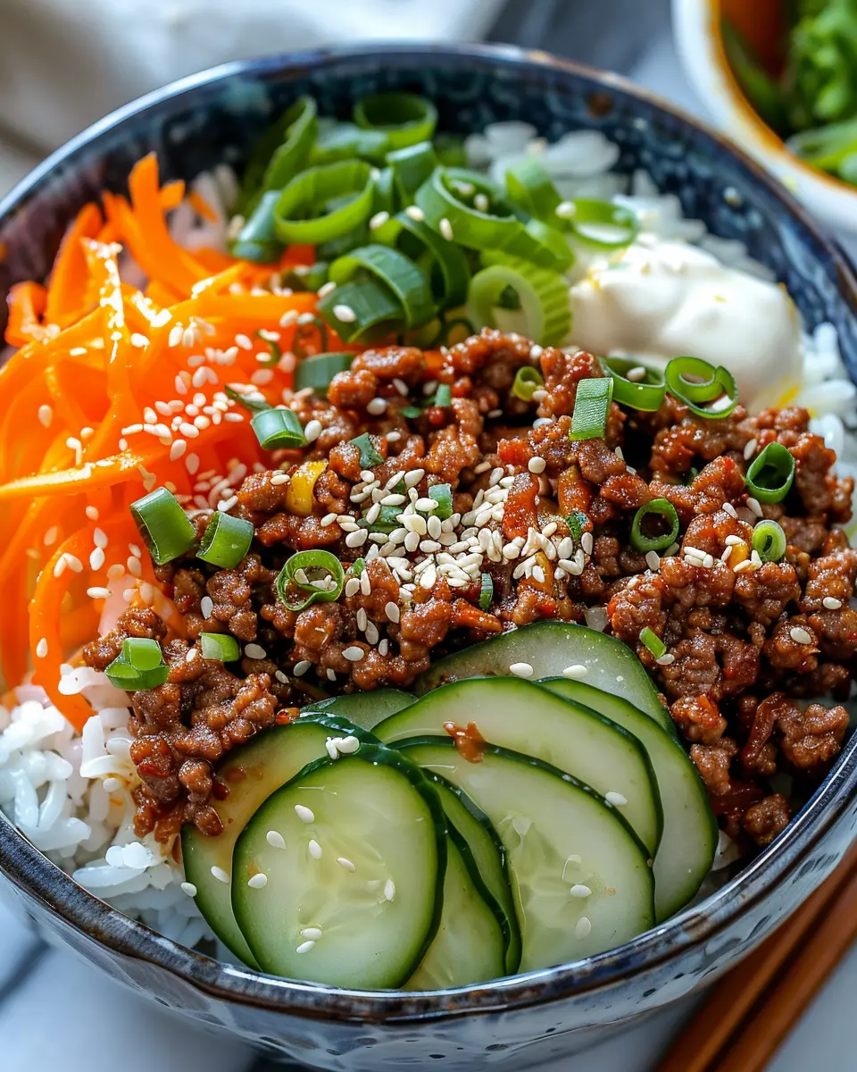 Easy Korean Ground Beef Bowl: A Quick and Flavorful Dinner Delight