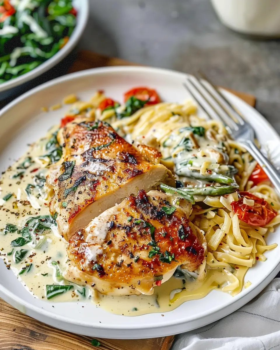 Chicken Florentine: Easy Recipe with Turkey Bacon and Chicken Ham