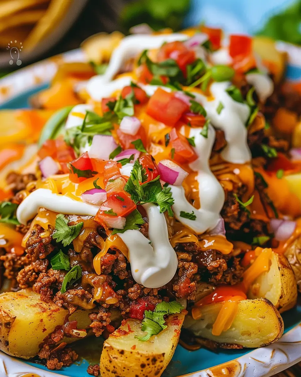 Taco Potatoes: Indulgent Stuffed Spuds with Turkey Bacon and Beef