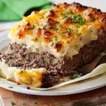 Cheesy mash-topped meatloaf