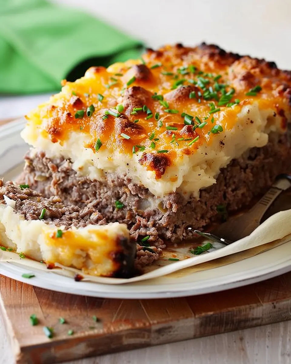 Cheesy mash-topped meatloaf: A hearty, indulgent family favorite