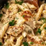 Crock Pot Garlic Parmesan Chicken Pasta