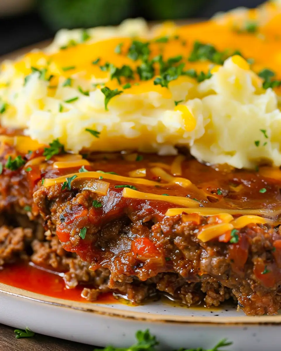 Meatloaf with Mashed Potatoes and Cheese: Easy Turkey Bacon Twist