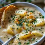 Hearty Cheddar Garlic Herb Potato Soup Recipe
