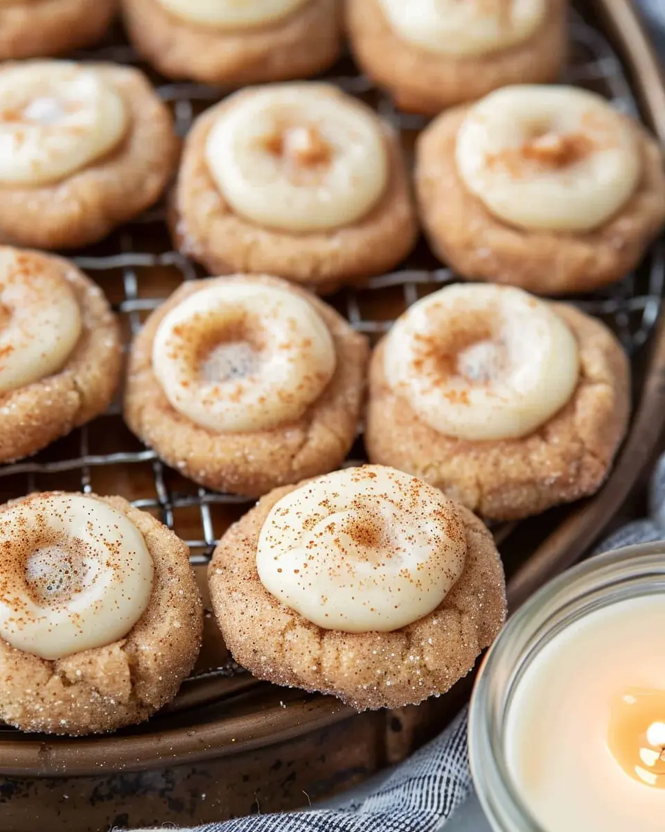 Eggnog Snickerdoodle Thumbprint Cookies for a Cozy Holiday Treat
