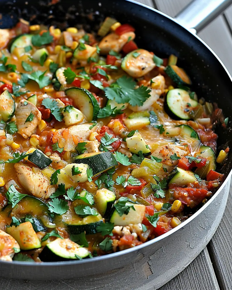 Tex Mex Chicken and Zucchini Skillet: Easy and Flavorful Delight