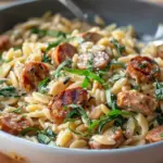 Creamy Chicken Sausage Orzo