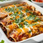 Family Favorite Cheesy Ground Beef Enchiladas