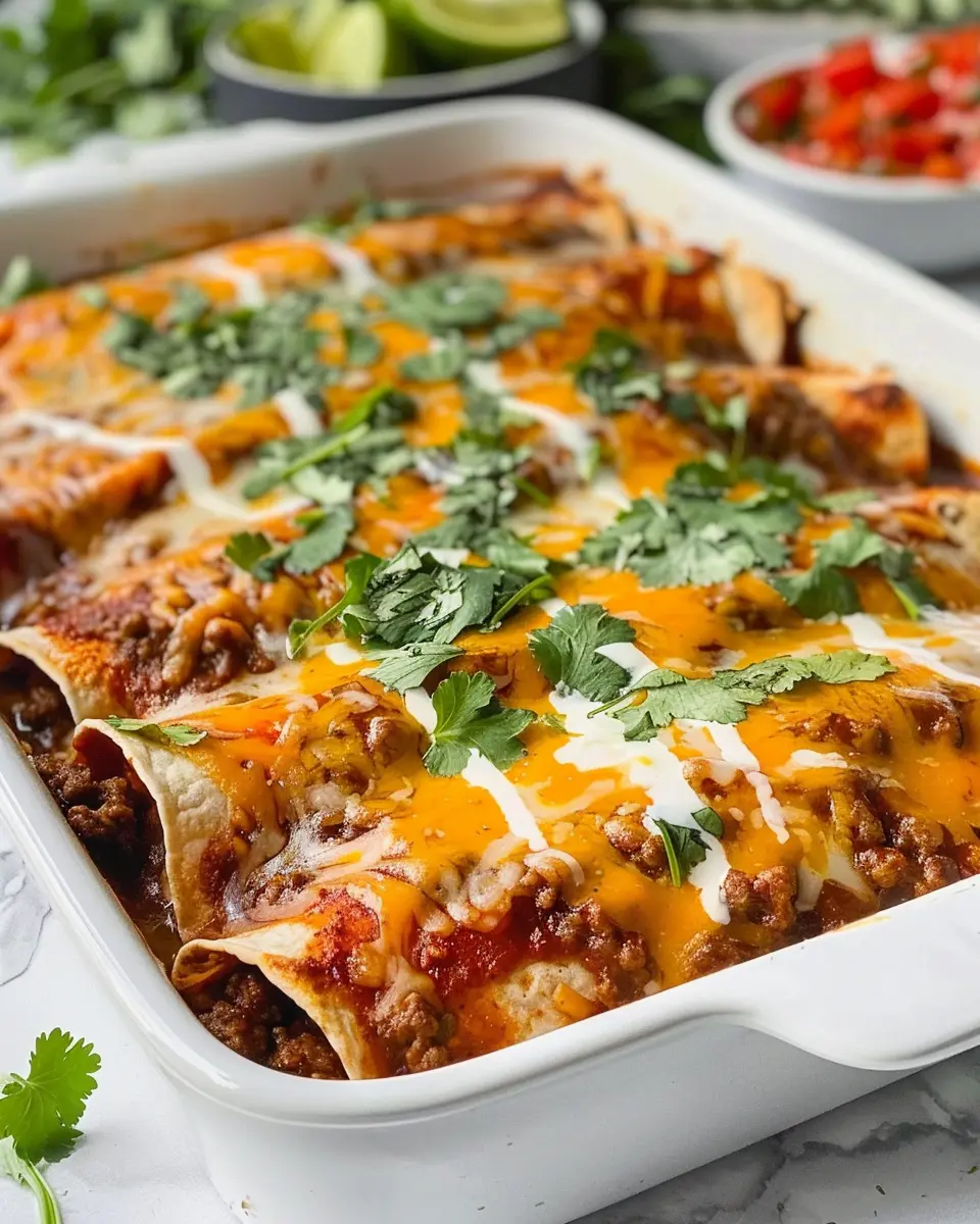 Family Favorite Cheesy Ground Beef Enchiladas for Easy Weeknight Dinners