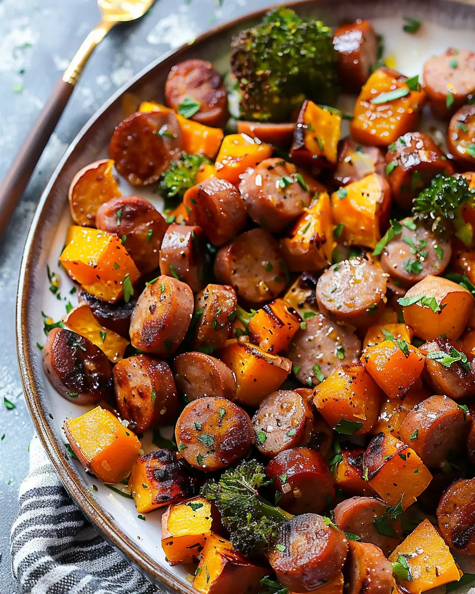 Sheet Pan Sausage and Sweet Potatoes: Easy Honey Garlic Delight
