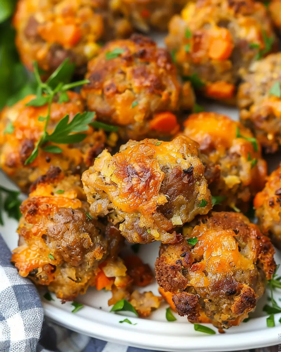 Cheesy Sausage Stuffing Balls: Easy Comfort Food Delight