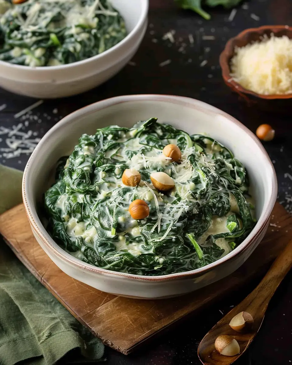 Creamed Spinach with Water Chestnuts: A Creamy, Indulgent Delight