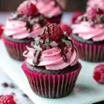 Raspberry Chocolate Lava Cupcakes
