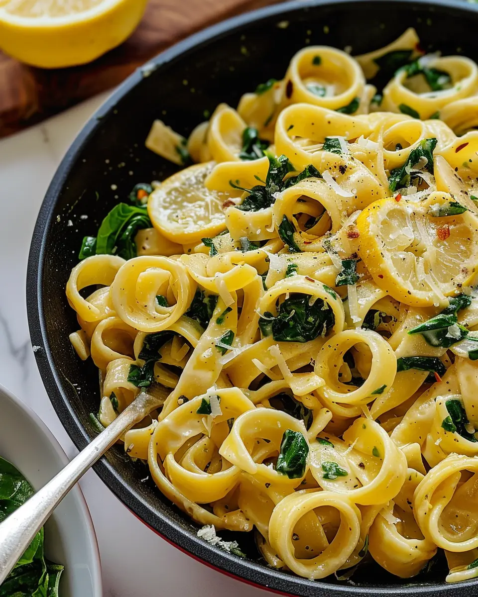 Lemon Spinach Pasta: A Quick and Easy Delight for Everyone