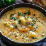 Hearty Cheddar Garlic Herb Potato Soup Recipe