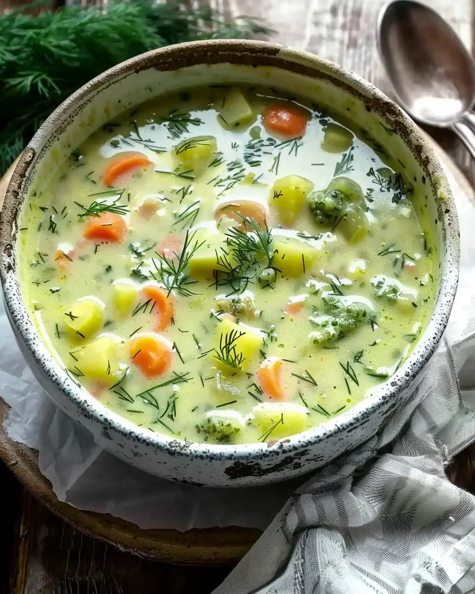 Polish Dill Soup: Easy Comfort Food with Turkey Bacon Delight