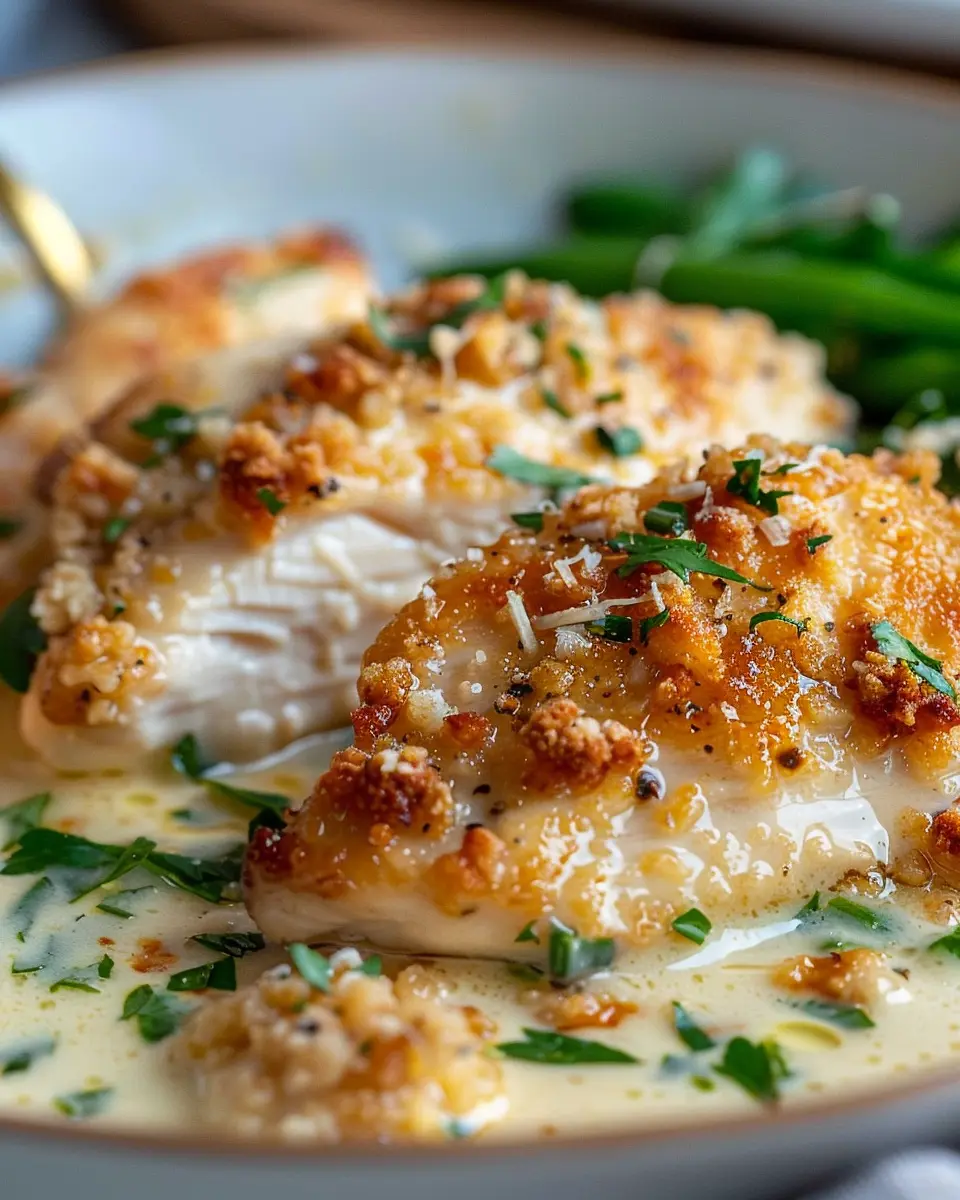 Creamy Garlic Parmesan Chicken with Turkey Bacon Delight