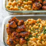 High Protein Honey Garlic Butter Chicken with Mac & Cheese
