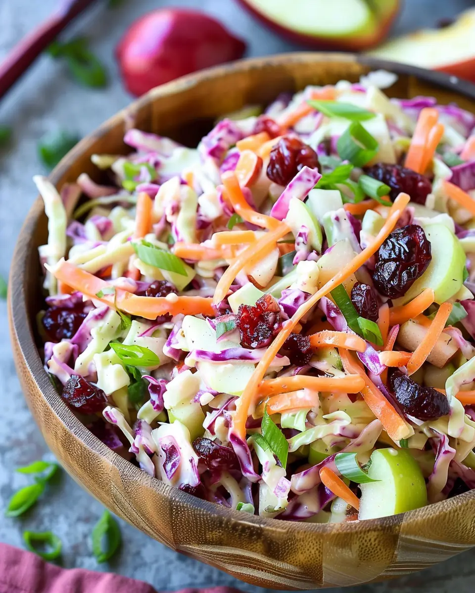 Apple Cranberry Coleslaw: Easy Twist with Turkey Bacon Delight