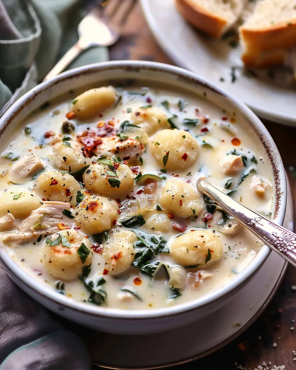 Creamy Chicken Gnocchi Soup: Comforting Recipe with Turkey Bacon