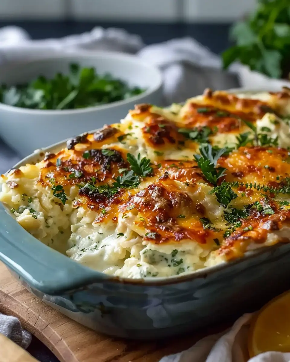 dump and bake chicken tzatziki casserole: a hearty family delight