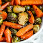 Maple Roasted Brussels Sprouts and Carrots