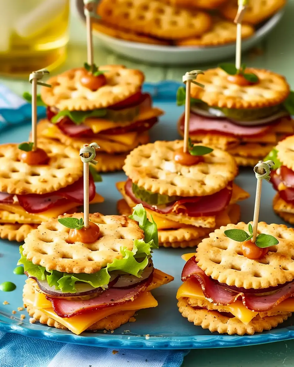 Ritz Cracker Party Sandwiches: Easy Recipes with Turkey Bacon and Chicken Ham