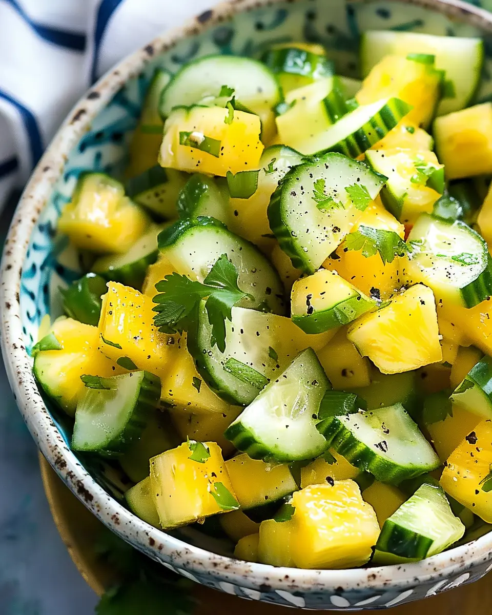 Pineapple &amp; Cucumber Salad: Refreshingly Easy with Turkey Bacon