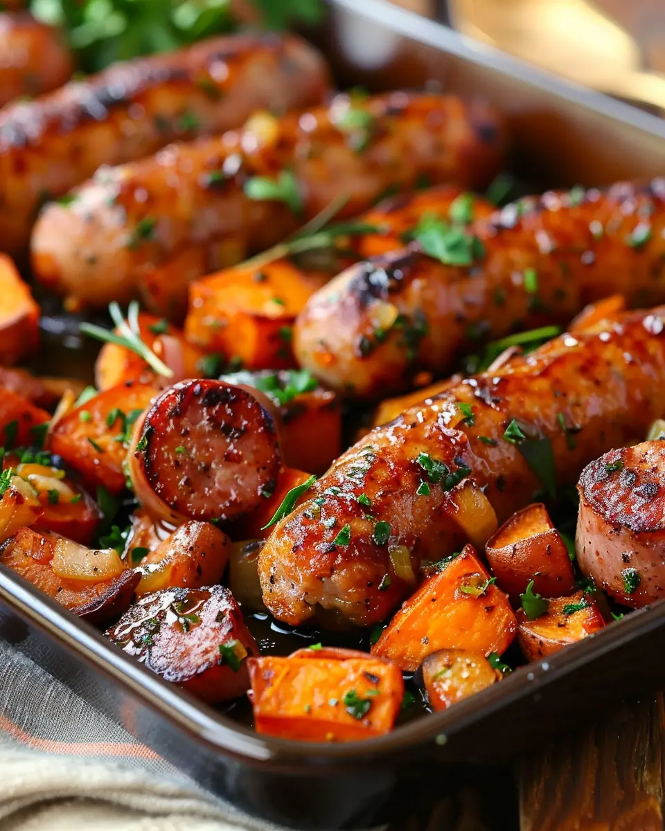 Honey Garlic Sausage &amp; Sweet Potatoes: Easy Comfort Food Delight