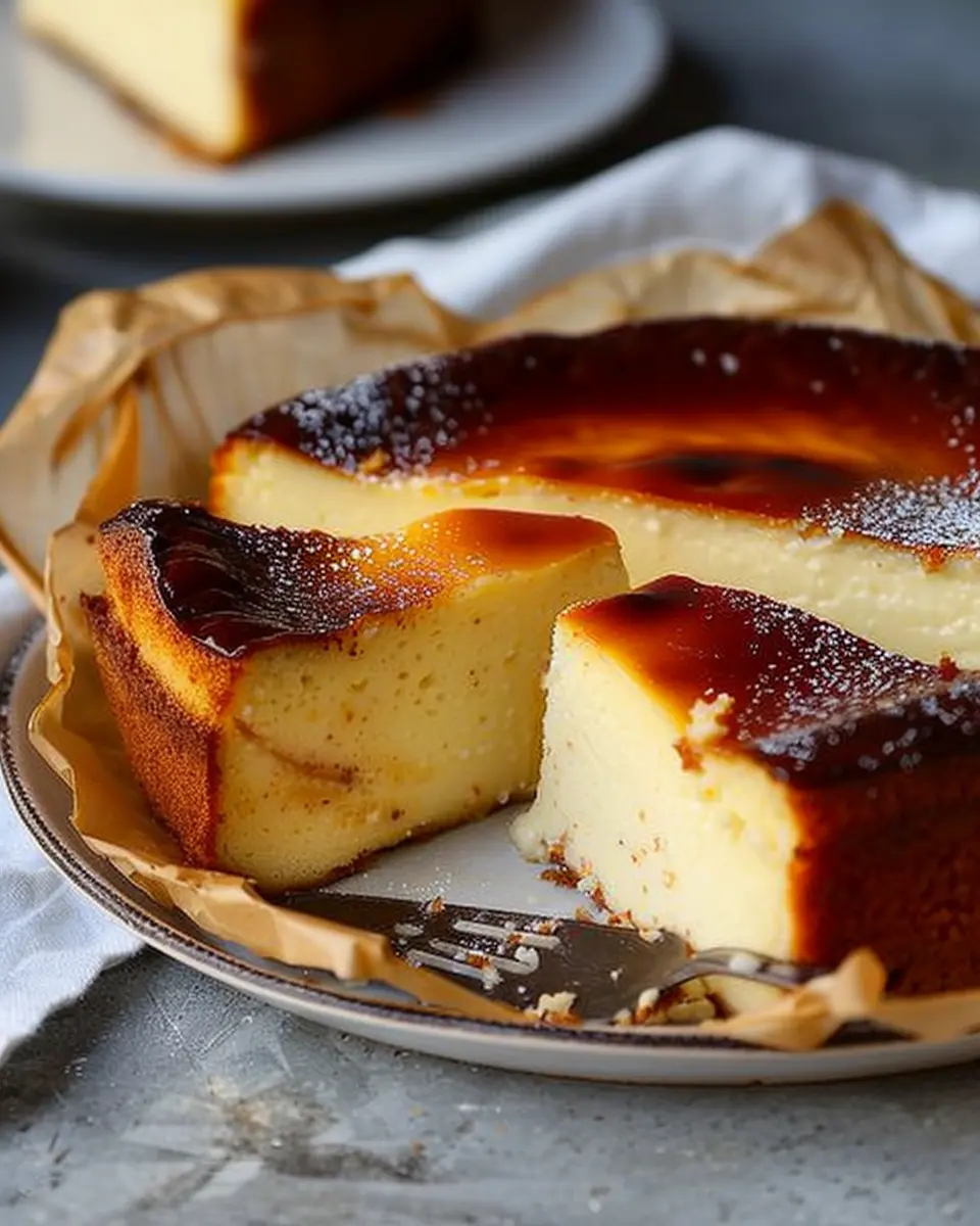 easy basque cheesecake recipe: indulgent slice of heaven at home