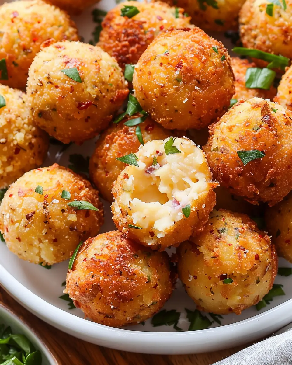 Fried Mashed Potato Balls: Indulgent Treats with Turkey Bacon