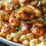 High-Protein Honey Garlic Butter Chicken with Mac & Cheese