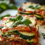 Layered Zucchini Ricotta Melts with Marinara